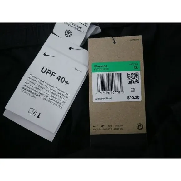 Nike Women’s Windrunner UV 40+ Woven Pants Black Size XL - Picture 7 of 10